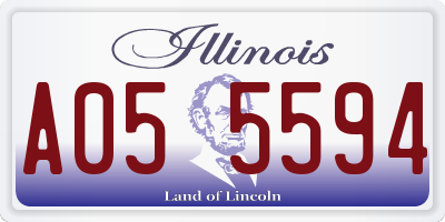 IL license plate A055594