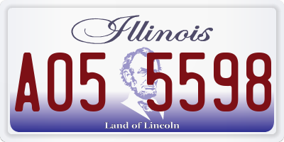 IL license plate A055598