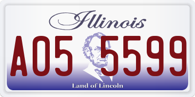 IL license plate A055599