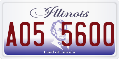 IL license plate A055600