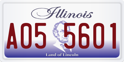 IL license plate A055601
