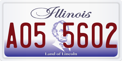 IL license plate A055602