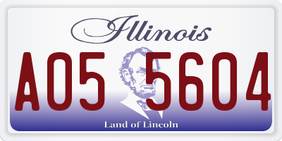 IL license plate A055604