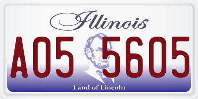 IL license plate A055605
