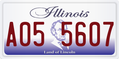 IL license plate A055607