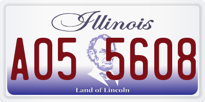 IL license plate A055608