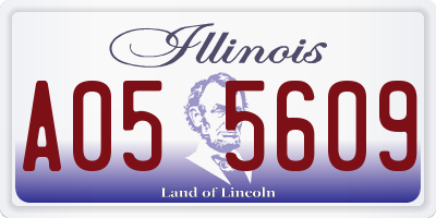 IL license plate A055609