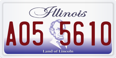 IL license plate A055610