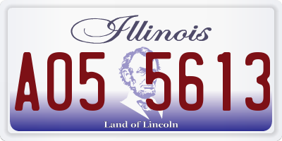 IL license plate A055613