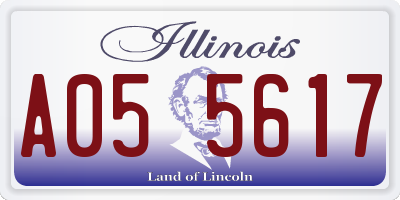 IL license plate A055617