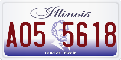 IL license plate A055618
