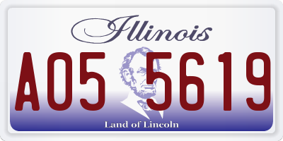 IL license plate A055619