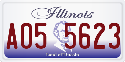IL license plate A055623