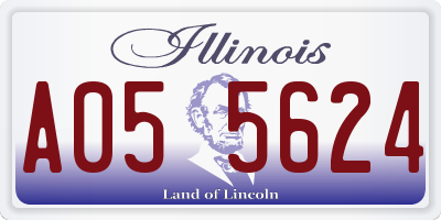 IL license plate A055624