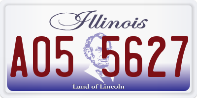 IL license plate A055627