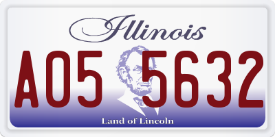 IL license plate A055632