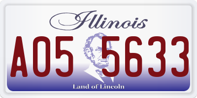 IL license plate A055633