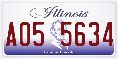 IL license plate A055634