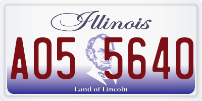 IL license plate A055640
