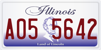 IL license plate A055642