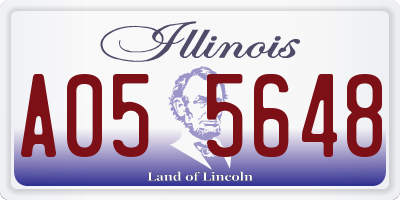 IL license plate A055648