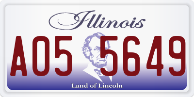 IL license plate A055649