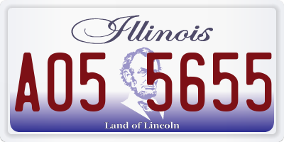 IL license plate A055655