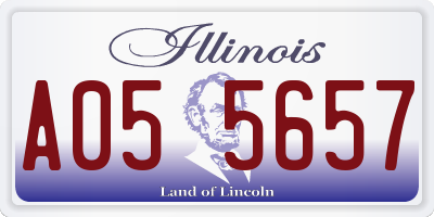 IL license plate A055657
