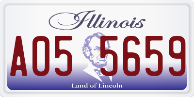 IL license plate A055659
