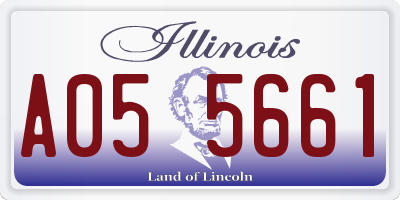 IL license plate A055661