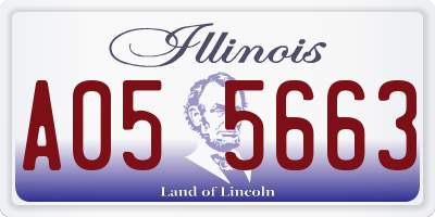IL license plate A055663