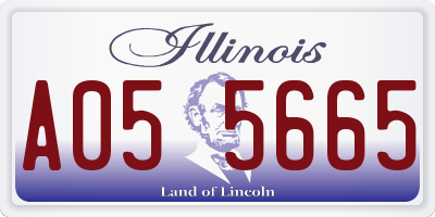 IL license plate A055665