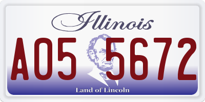 IL license plate A055672