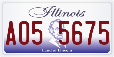 IL license plate A055675