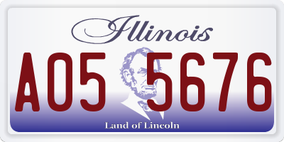 IL license plate A055676