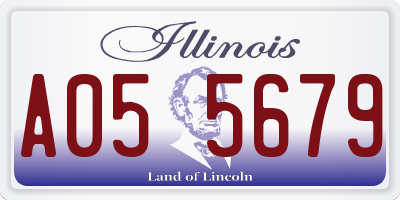IL license plate A055679