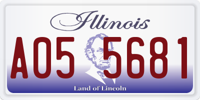 IL license plate A055681