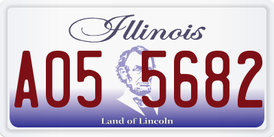 IL license plate A055682