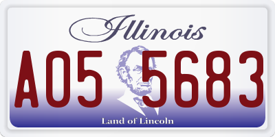 IL license plate A055683