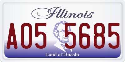 IL license plate A055685