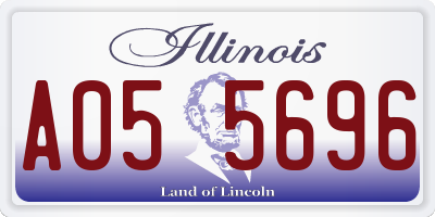 IL license plate A055696