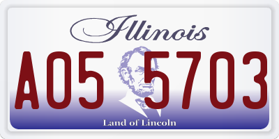 IL license plate A055703