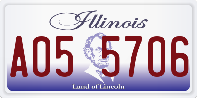 IL license plate A055706