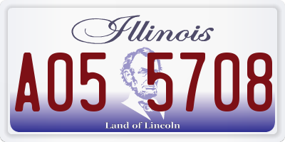IL license plate A055708