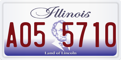 IL license plate A055710