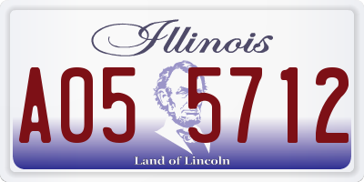 IL license plate A055712