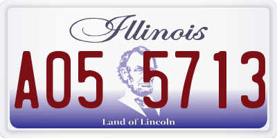 IL license plate A055713