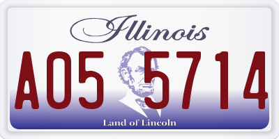 IL license plate A055714