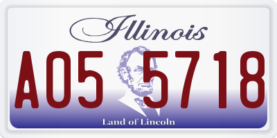 IL license plate A055718
