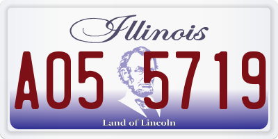IL license plate A055719